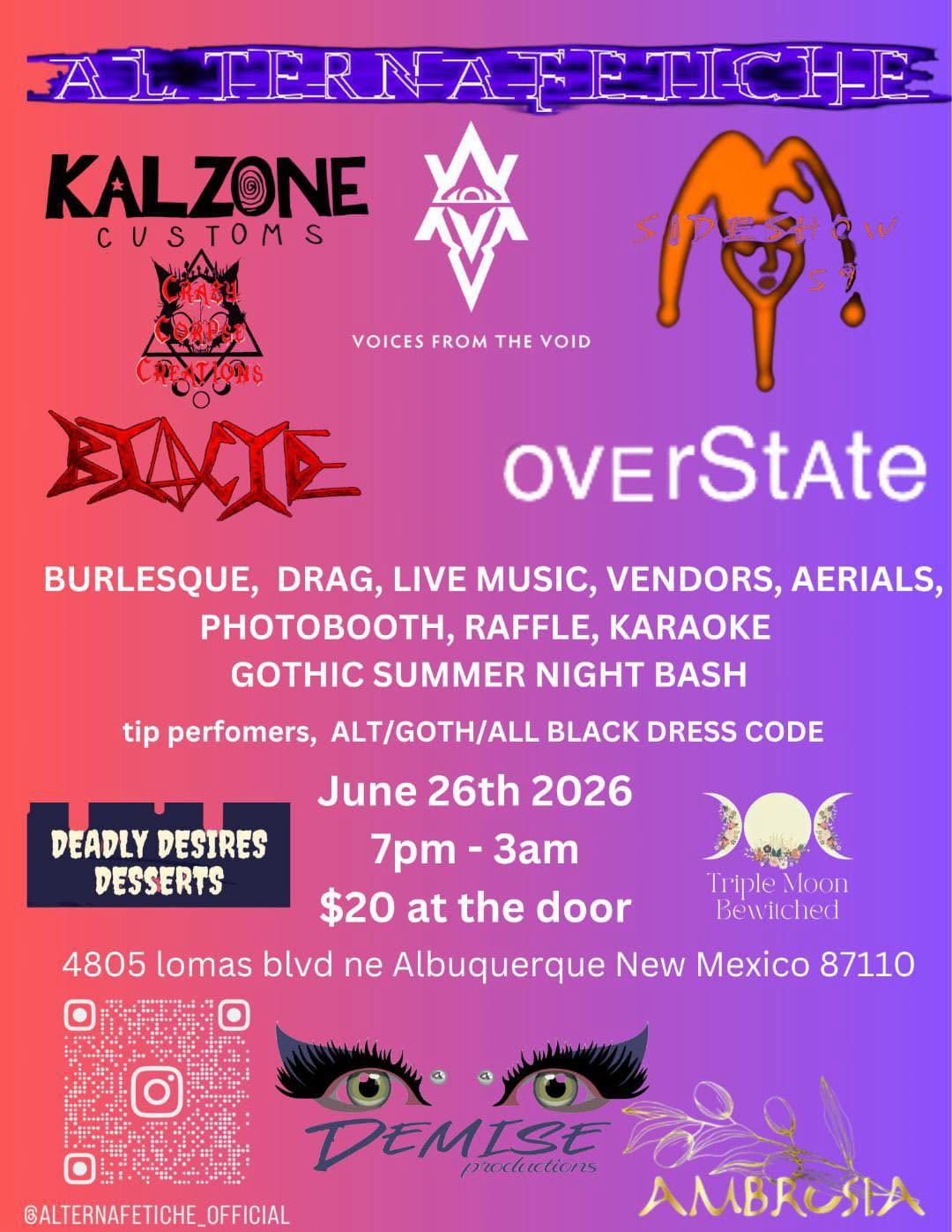 Alternafetiche: Gothic Summer Night Bash poster